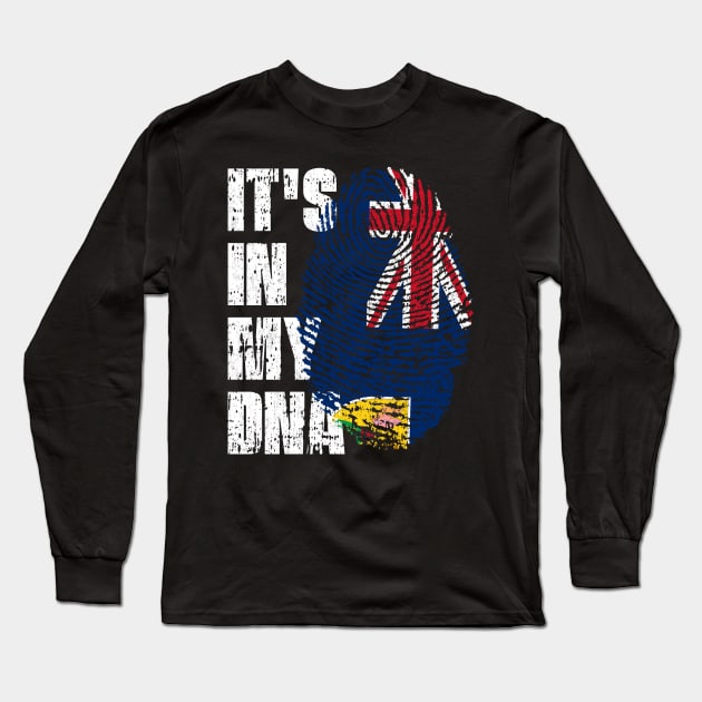 IT'S IN MY DNA Turks and Caicos Islands Flag Boy Girl Gift Long Sleeve T-Shirt by simonStufios